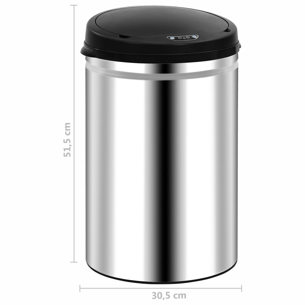 Berkfield Automatic Sensor Dustbin 30 L Stainless Steel