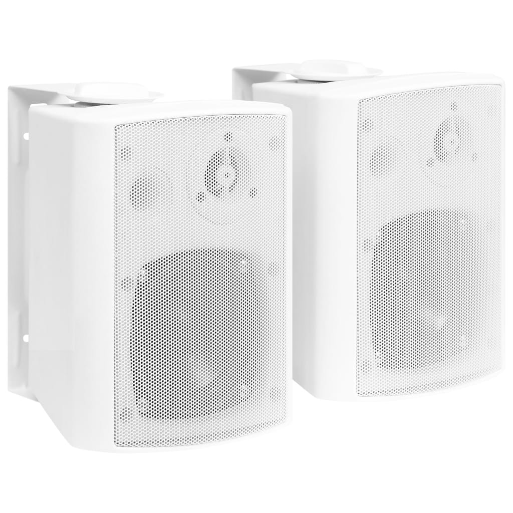 Berkfield Wall-mounted Stereo Speakers 2 pcs White Indoor Outdoor 80 W