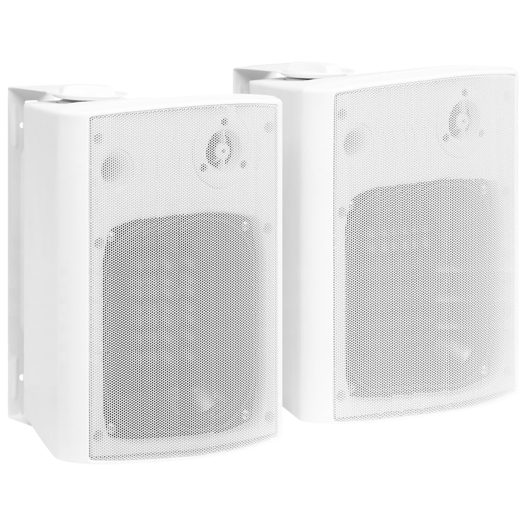 Berkfield Wall-mounted Stereo Speakers 2 pcs White Indoor Outdoor 120 W