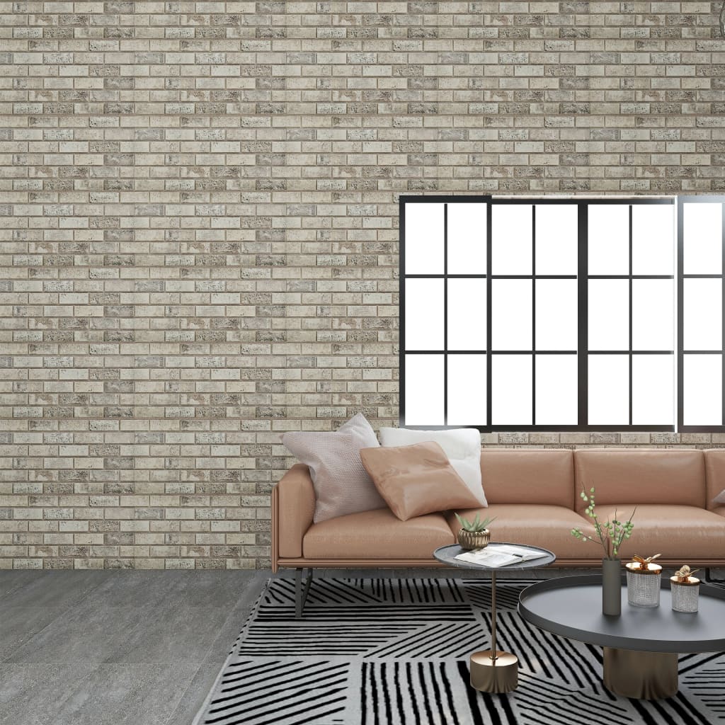 Berkfield 3D Wall Panels with Sand Brick Design 11 pcs EPS