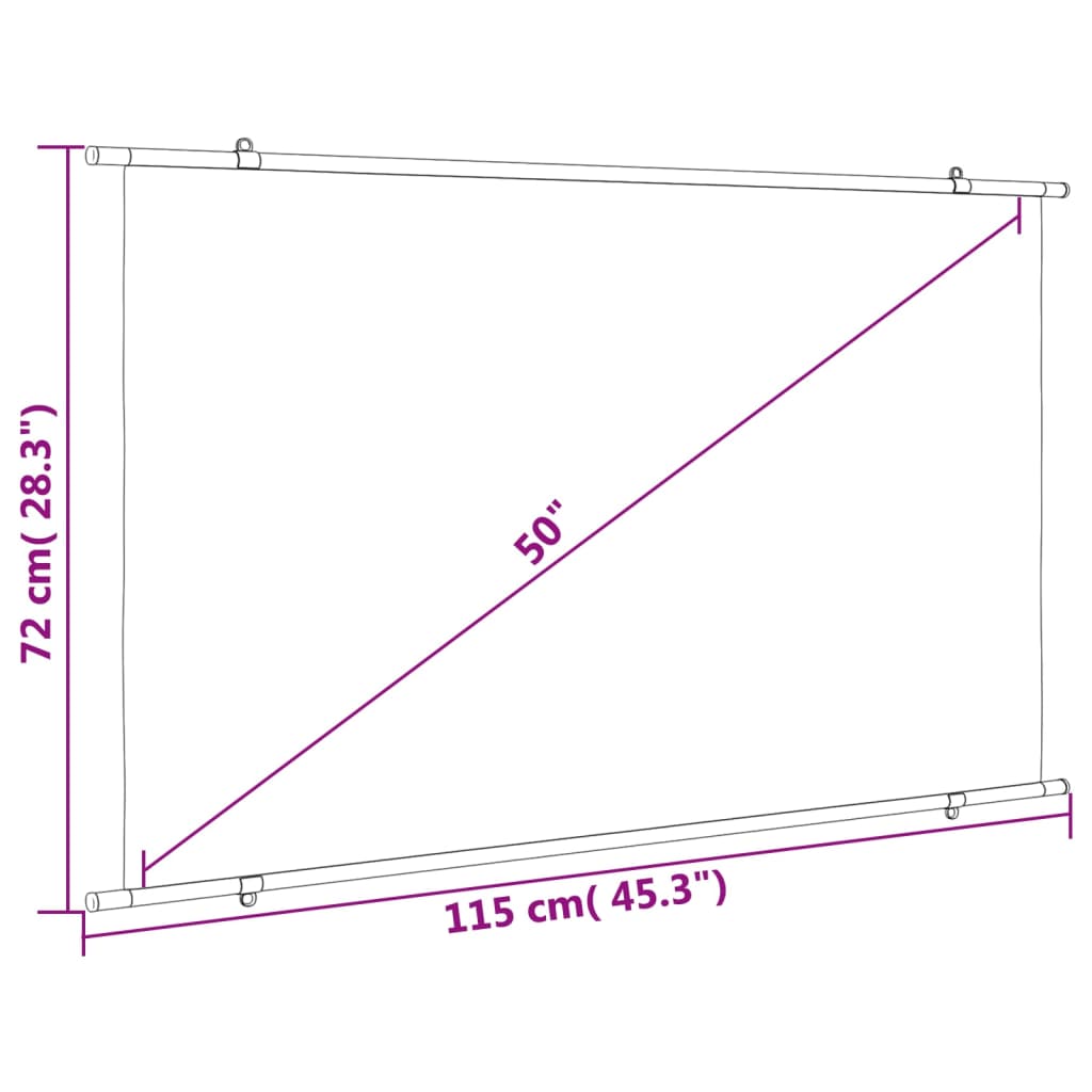 Berkfield Projection Screen 50" 16:9