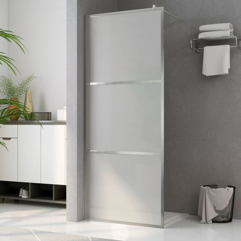 Berkfield Walk-in Shower Wall with Whole Frosted ESG Glass 100x195 cm