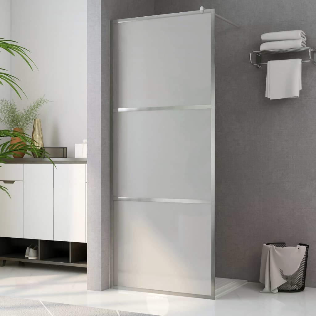 Berkfield Walk-in Shower Wall with Whole Frosted ESG Glass 140x195 cm