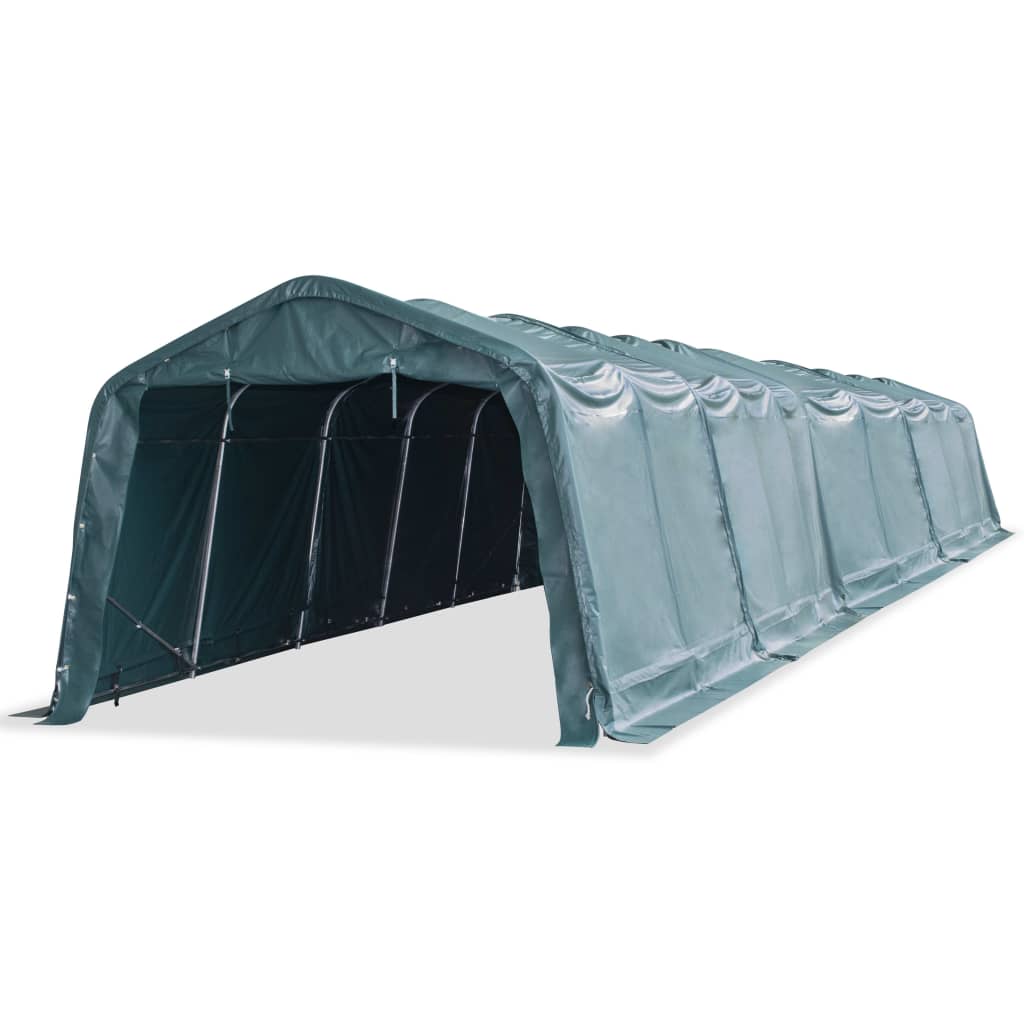 Berkfield Removable Livestock Tent PVC 550 g/m�__ 3.3x16 m Dark Green