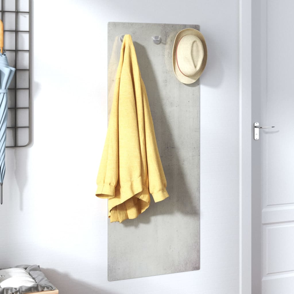 Berkfield Wall Mounted Coat Rack 125x50 cm Tempered Glass Stone Wall