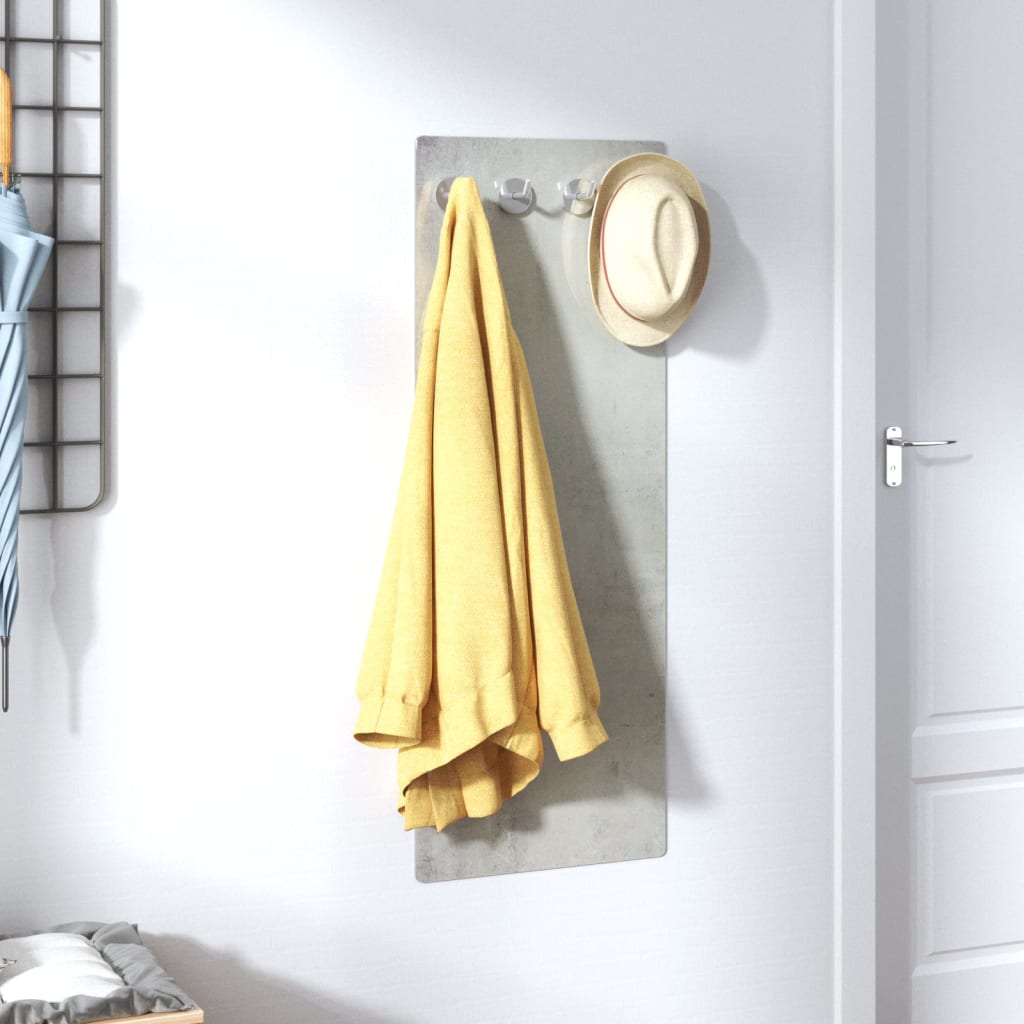 Berkfield Wall Mounted Coat Rack 80x30 cm Tempered Glass Stone Wall