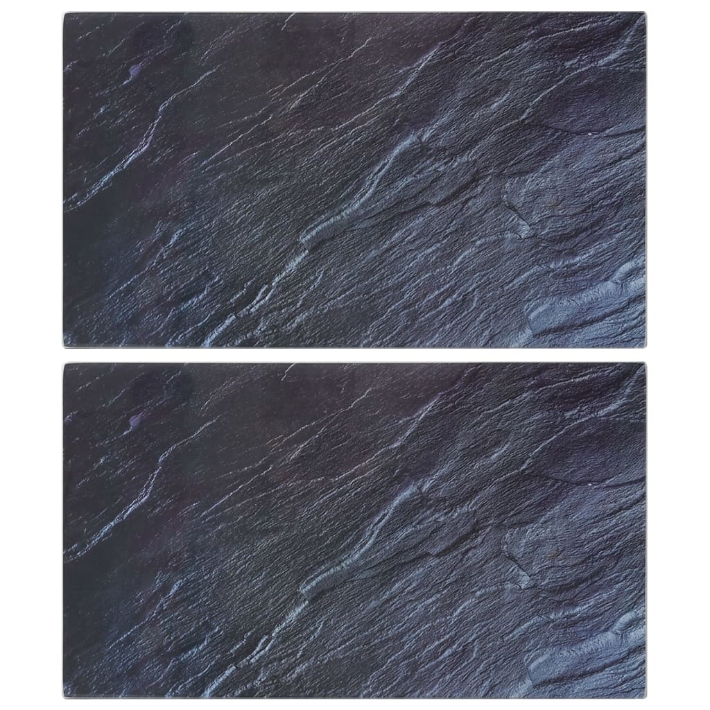 Berkfield Chopping Boards 2 pcs with Natural Stone Pattern Tempered Glass