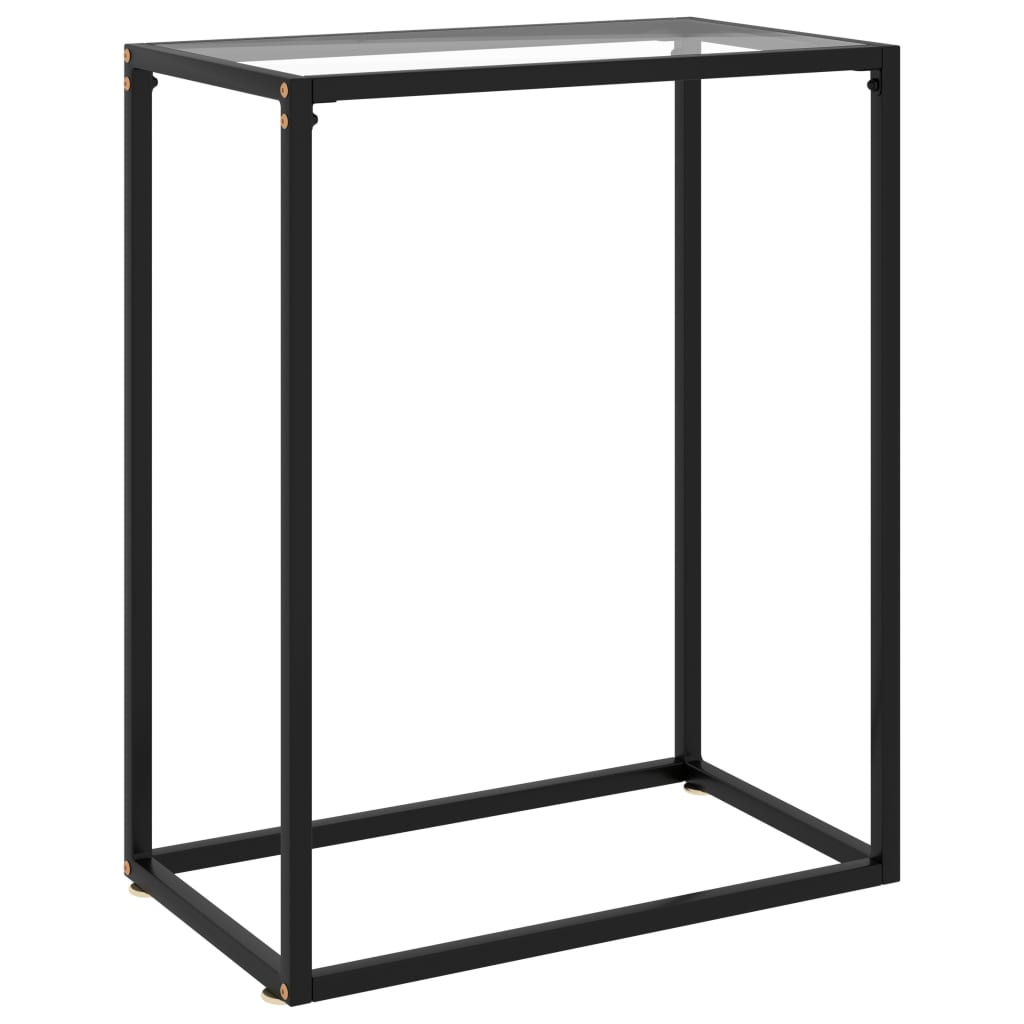 Berkfield Console Table Transparent 60x35x75 cm Tempered Glass