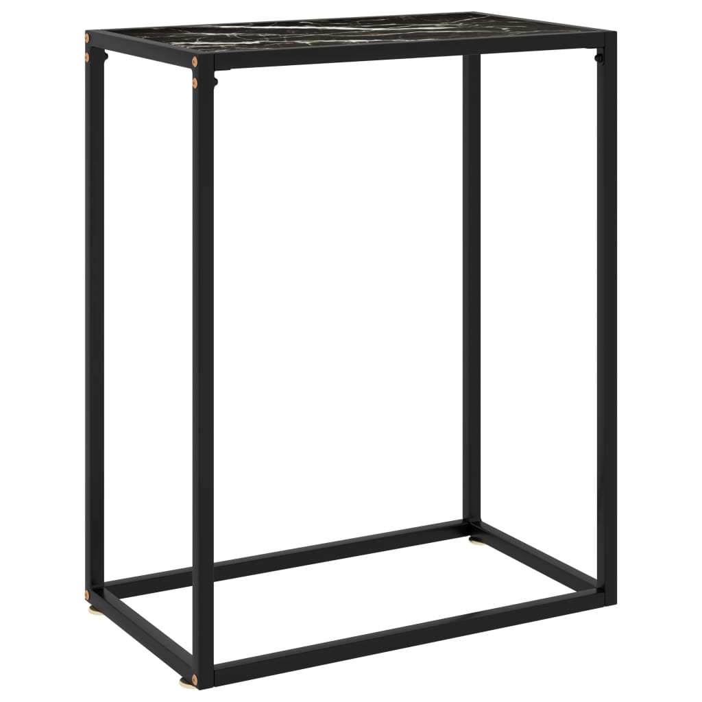 Berkfield Console Table Black 60x35x75 cm Tempered Glass
