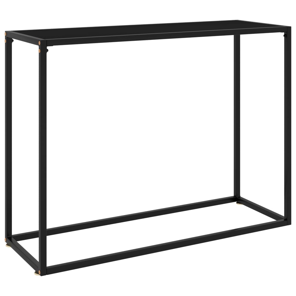 Berkfield Console Table Black 100x35x75 cm Tempered Glass
