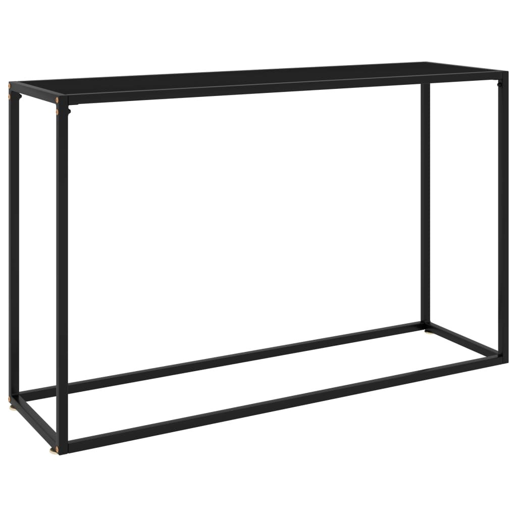 Berkfield Console Table Black 120x35x75 cm Tempered Glass