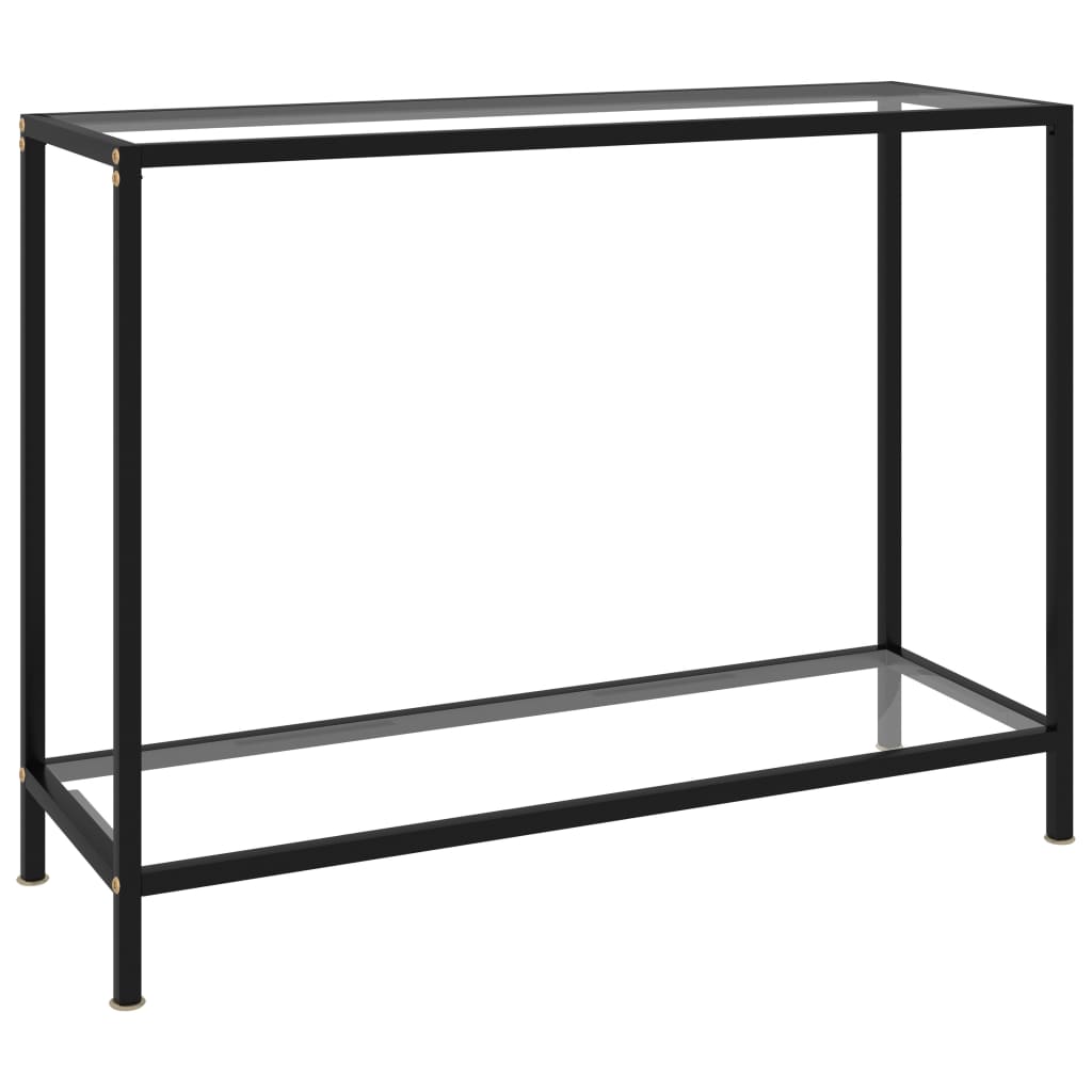 Berkfield Console Table Transparent 100x35x75 cm Tempered Glass
