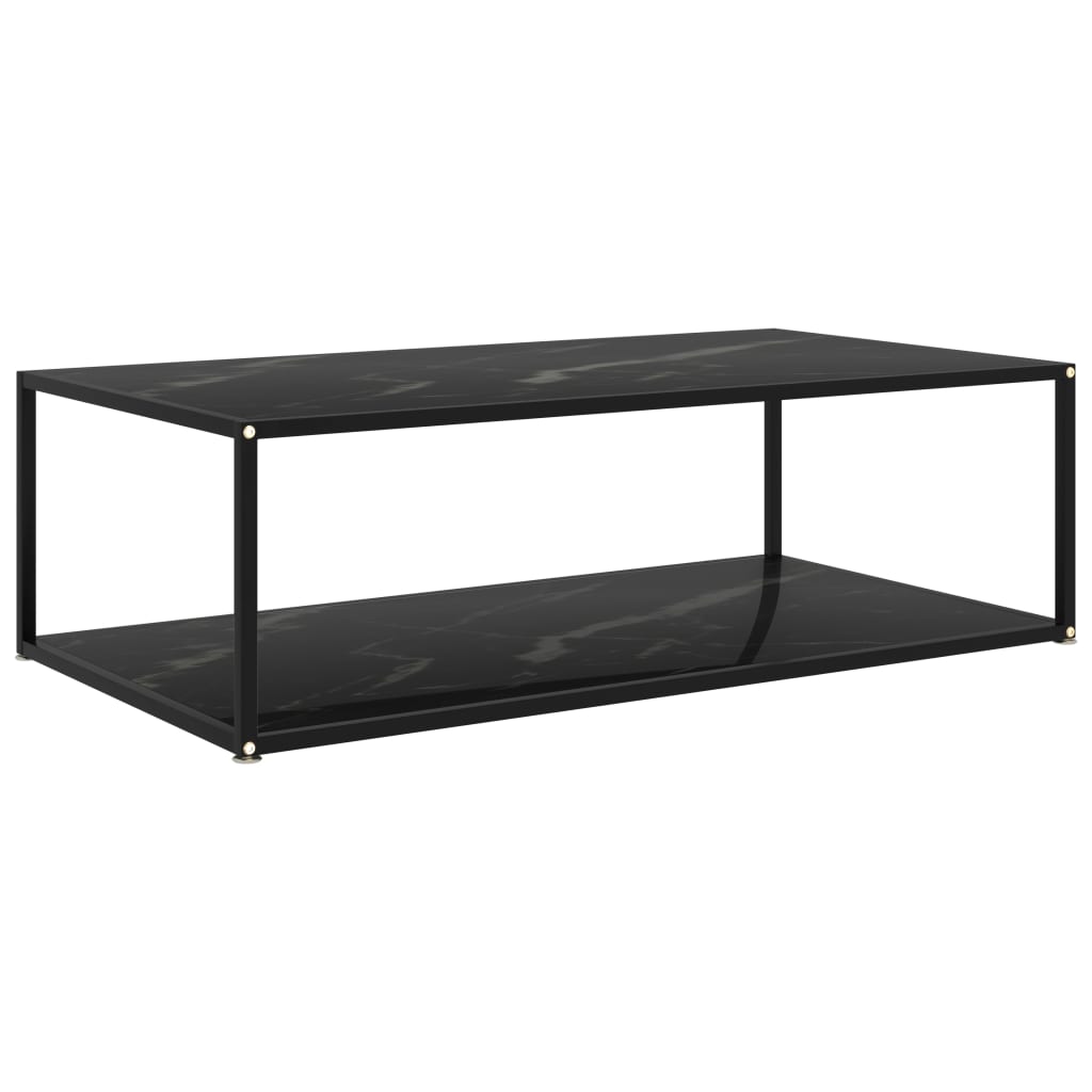 Berkfield Coffee Table Black 120x60x35 cm Tempered Glass