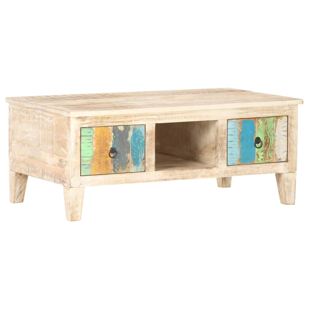 Berkfield Coffee Table 100x55x40 cm Rough Acacia Wood