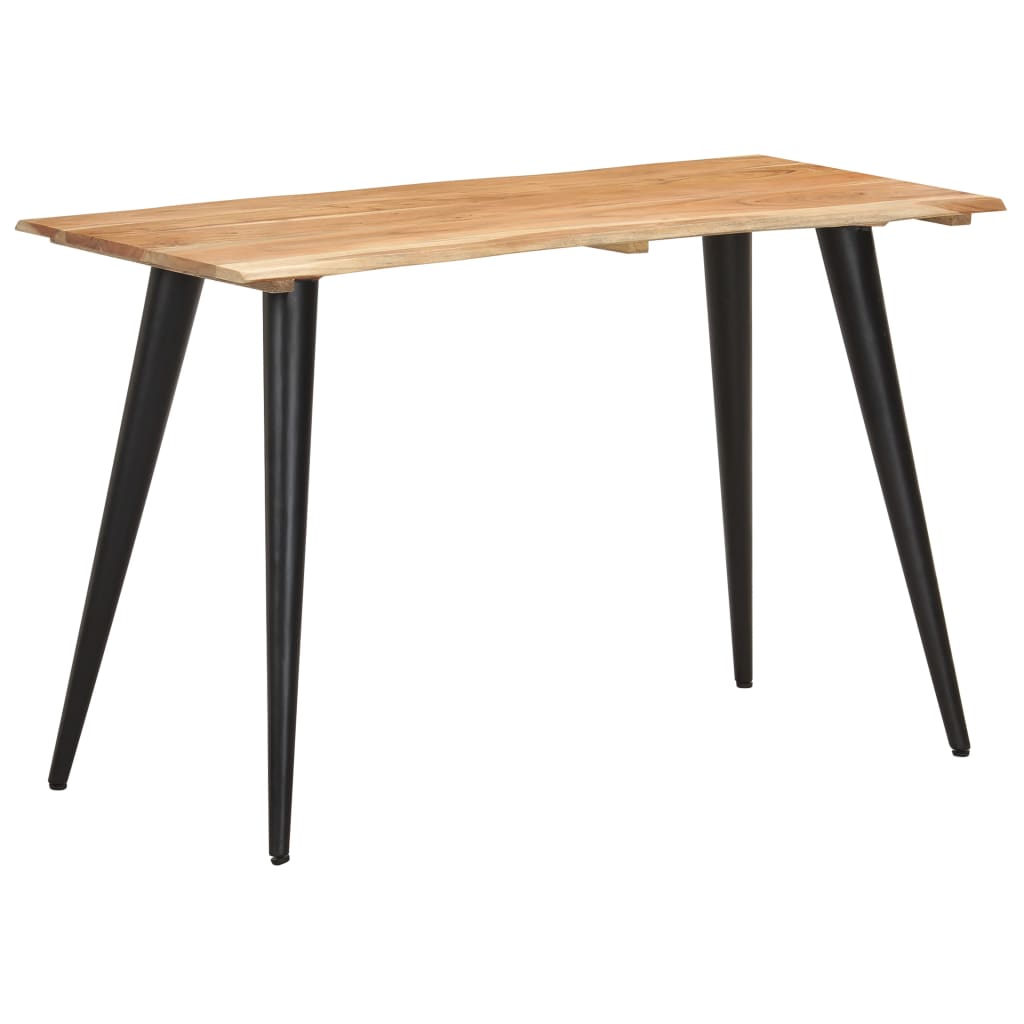 Berkfield Dining Table with Live Edges 120x60x75 cm Solid Acacia Wood