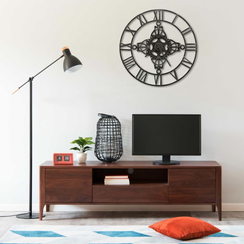 Berkfield Wall Clock Silver 78 cm Metal