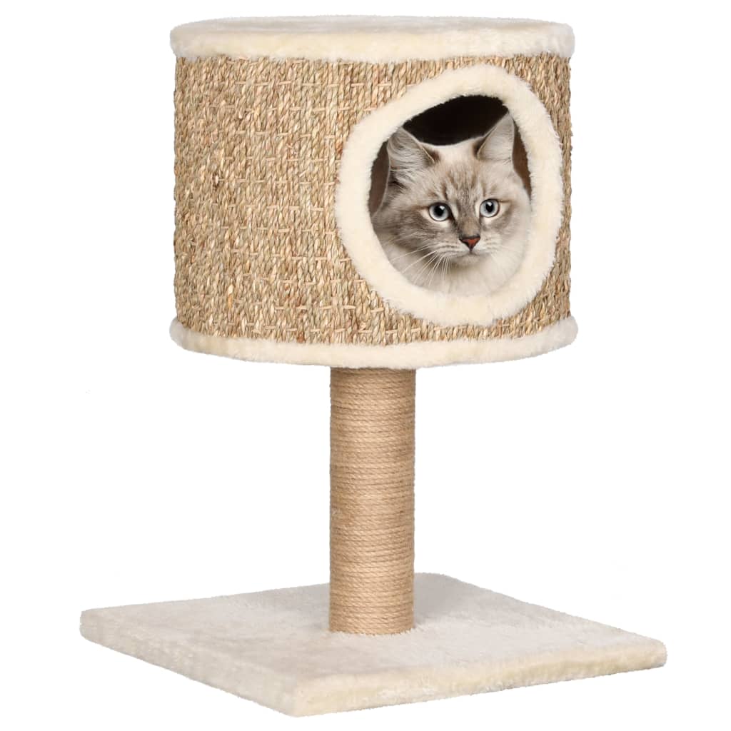 Berkfield Cat Tree with Condo and Scratching Post 52 cm Seagrass