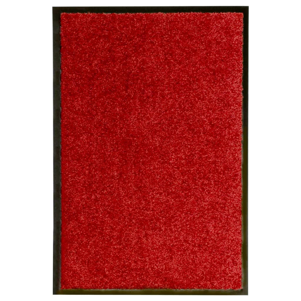 Berkfield Doormat Washable Red 40x60 cm