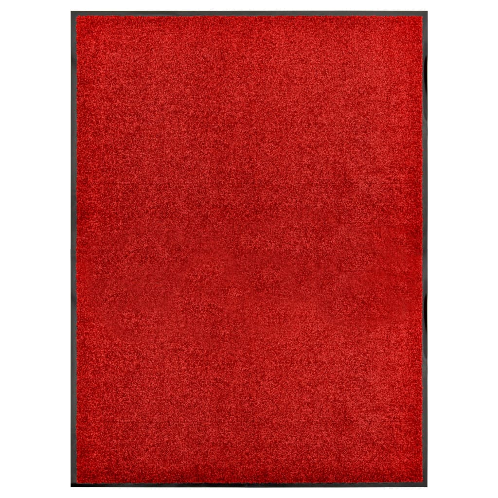 Berkfield Doormat Washable Red 90x120 cm