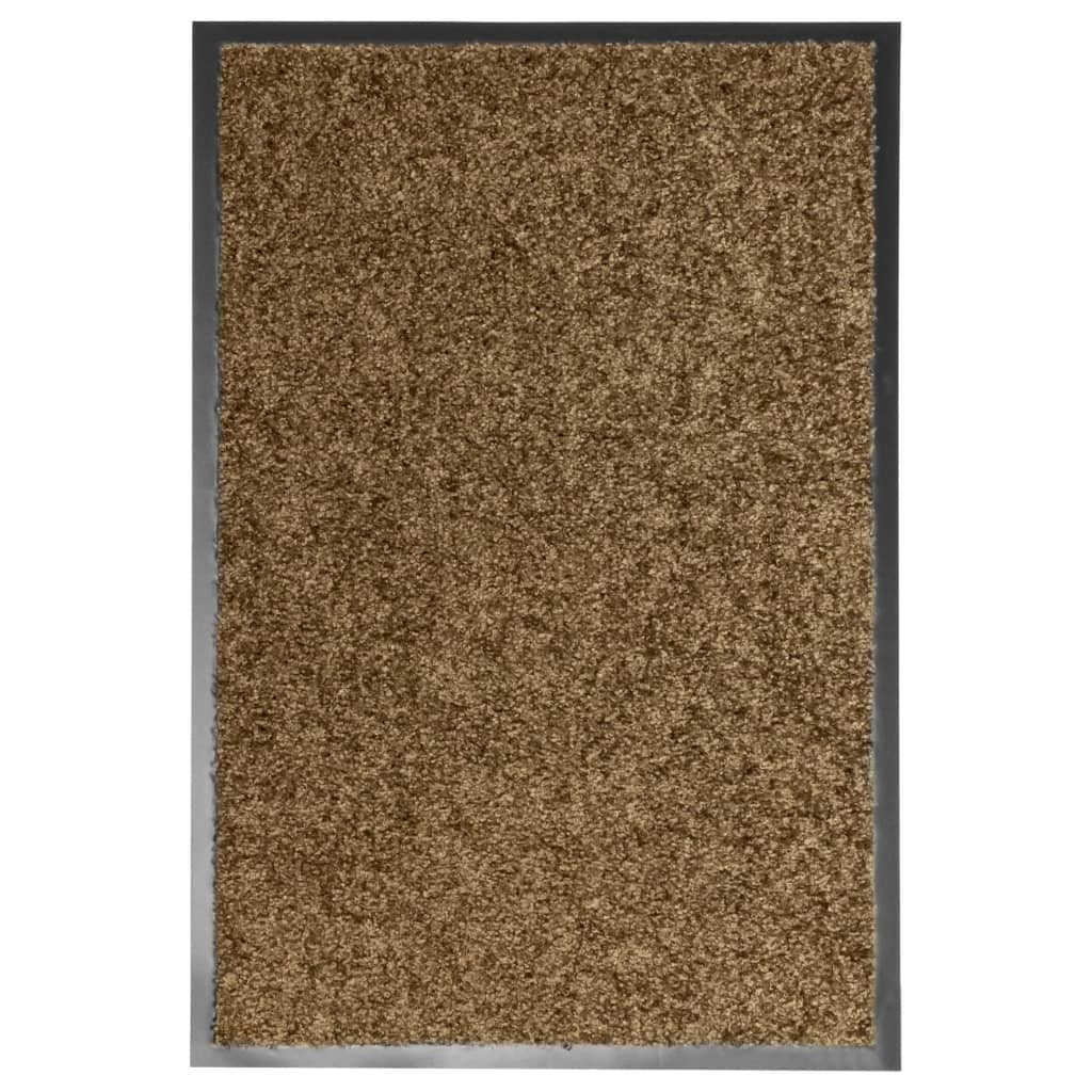 Berkfield Doormat Washable Brown 40x60 cm