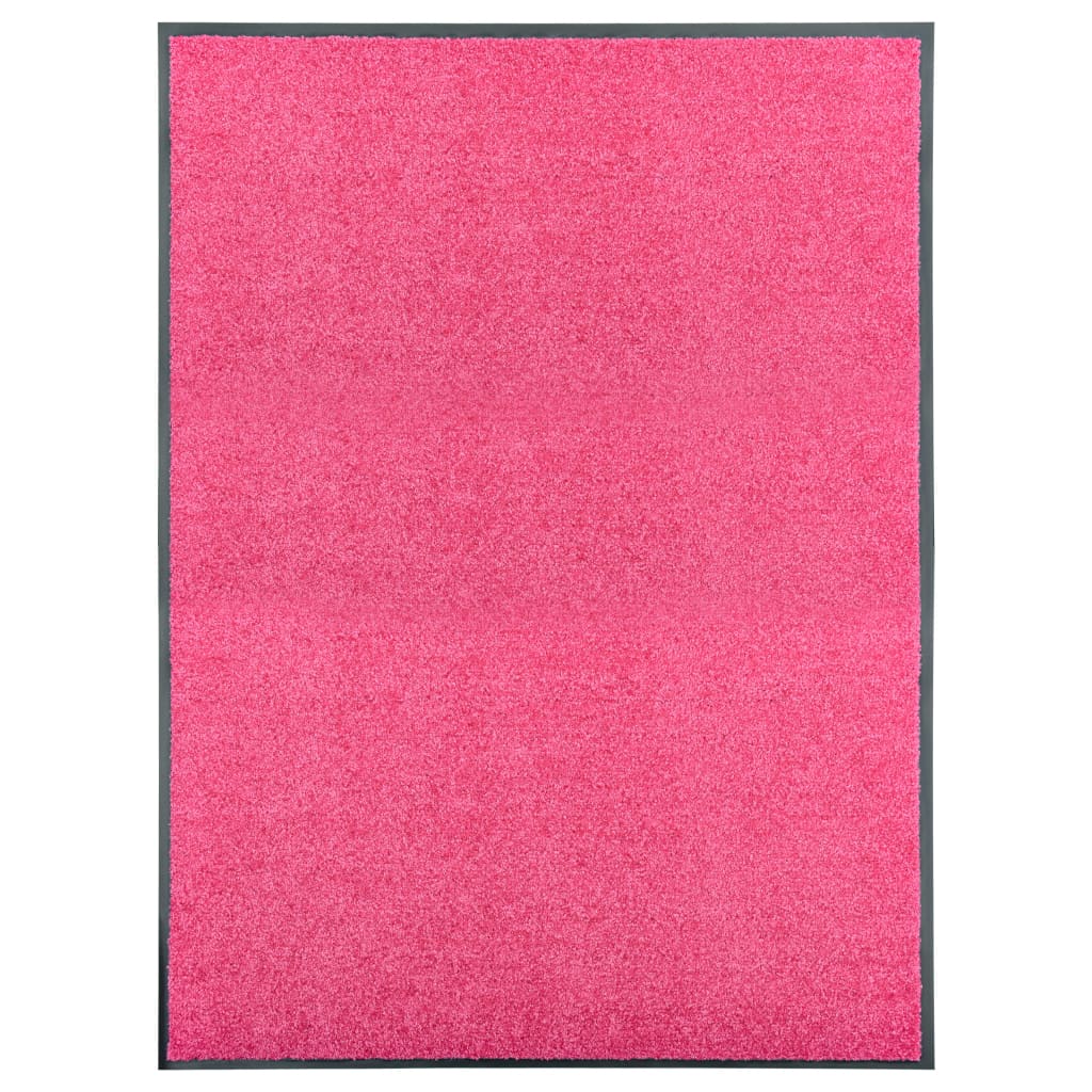 Berkfield Doormat Washable Pink 90x120 cm
