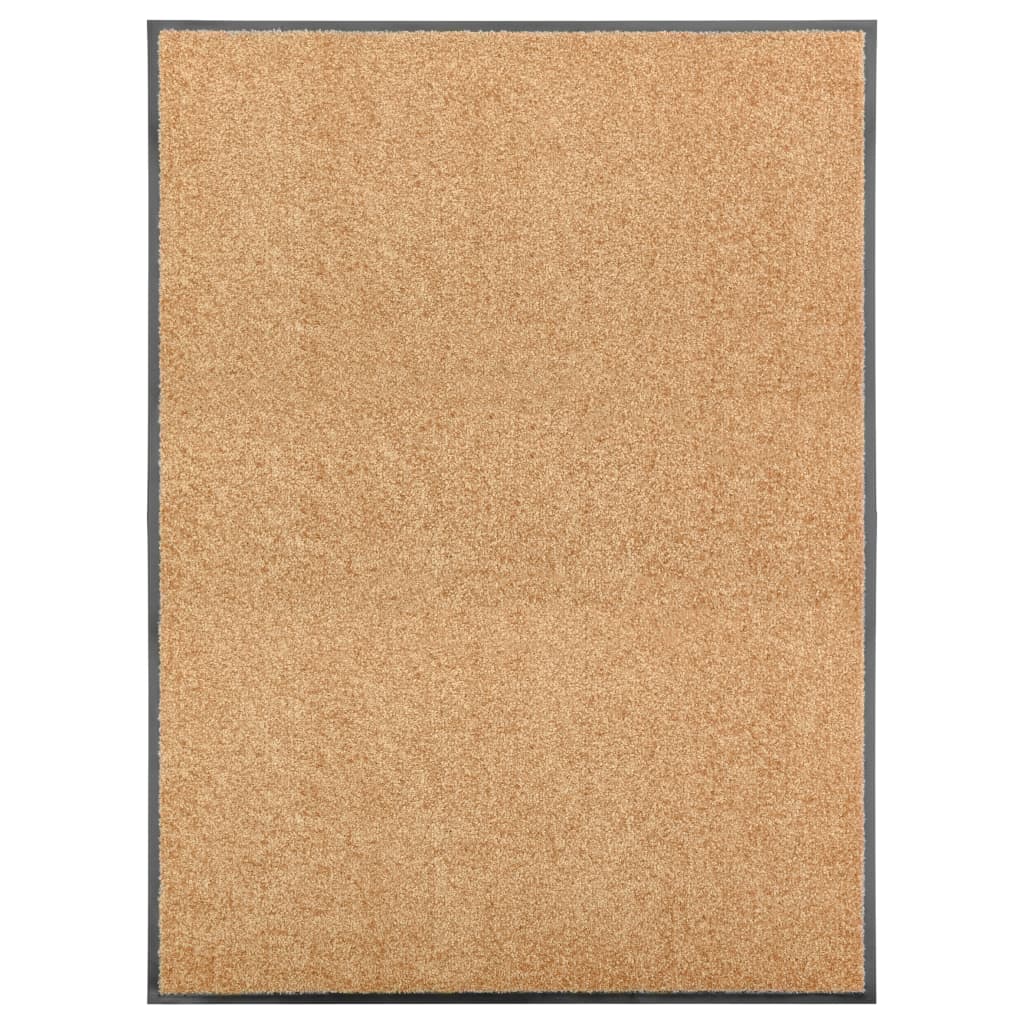 Berkfield Doormat Washable Cream 90x120 cm