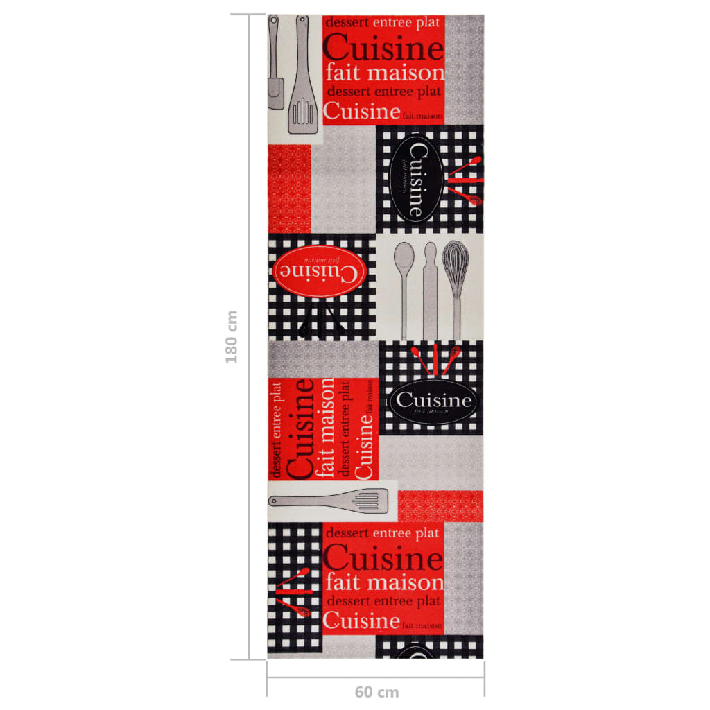 Berkfield Kitchen Floor Mat Washable Cuisine 60x180 cm