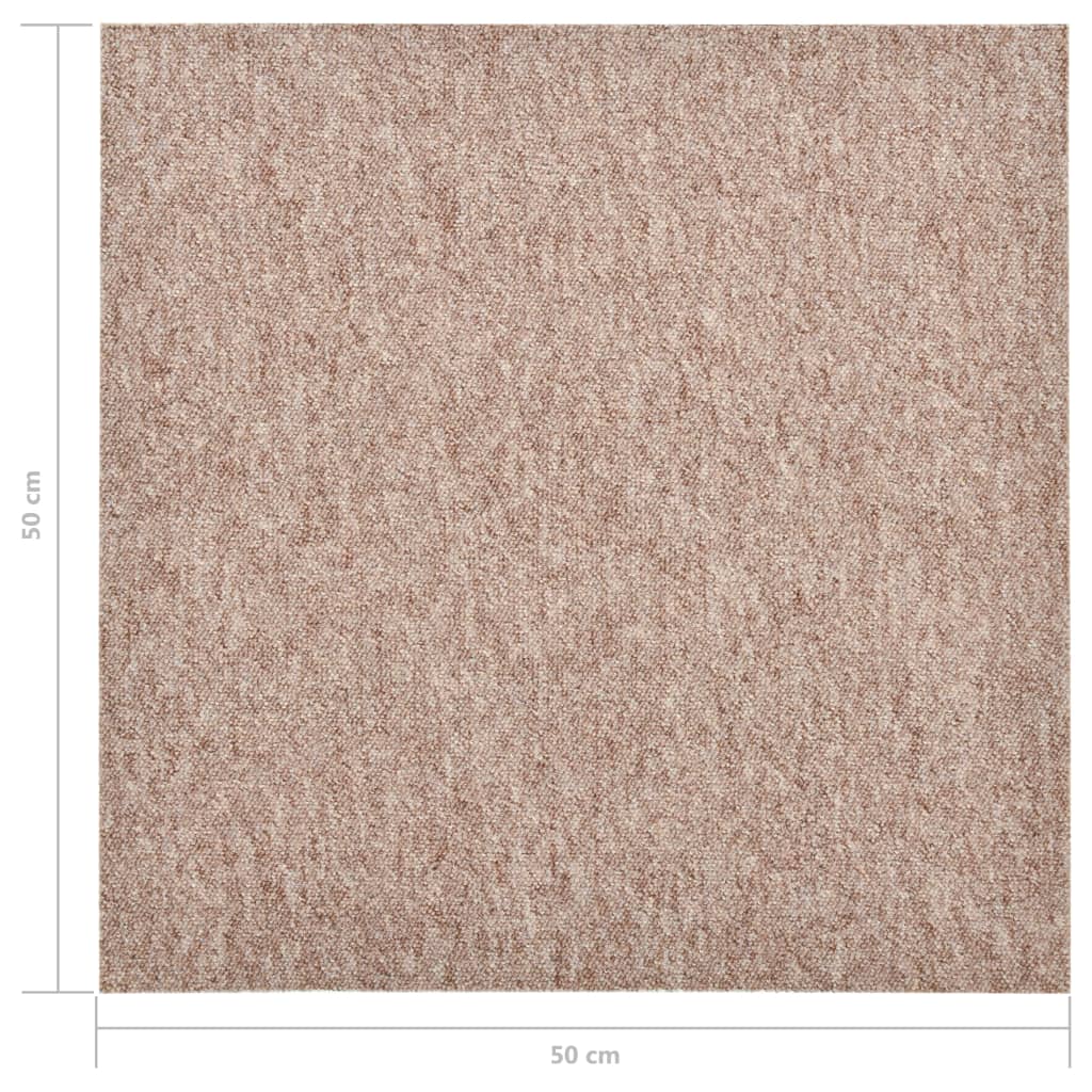 Berkfield Carpet Floor Tiles 20 pcs 5 m�__ 50x50 cm Beige