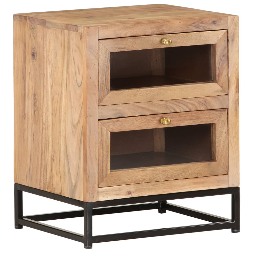 Berkfield Bedside Cabinet 40x30x50 cm Solid Acacia Wood