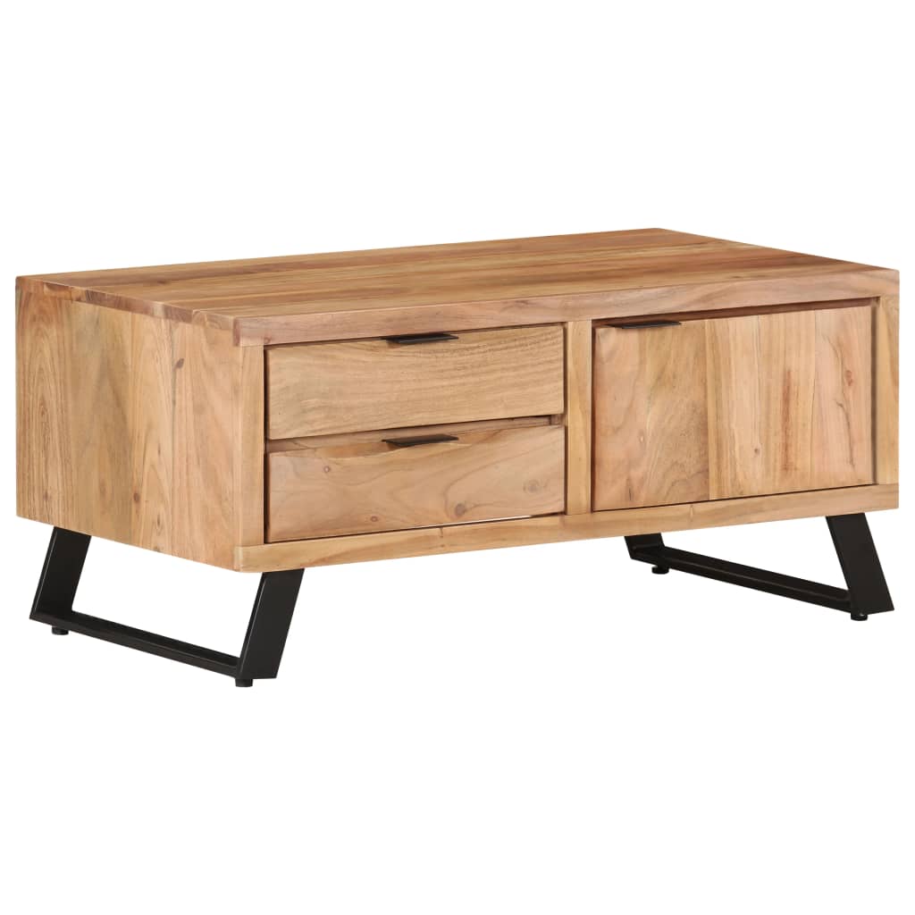 Berkfield Coffee Table 90x50x40 cm Solid Acacia Wood with Live Edges