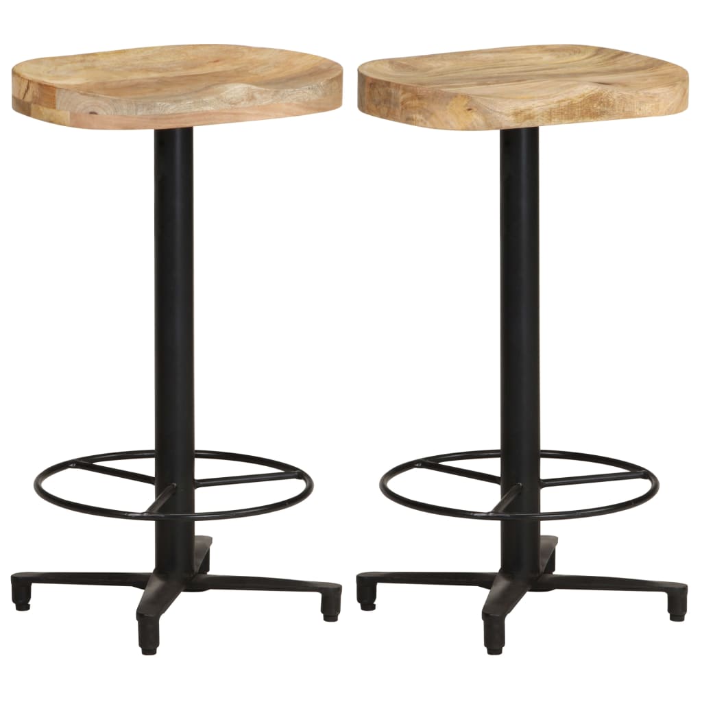 Berkfield Bar Stools 2 pcs 66 cm Solid Mango Wood
