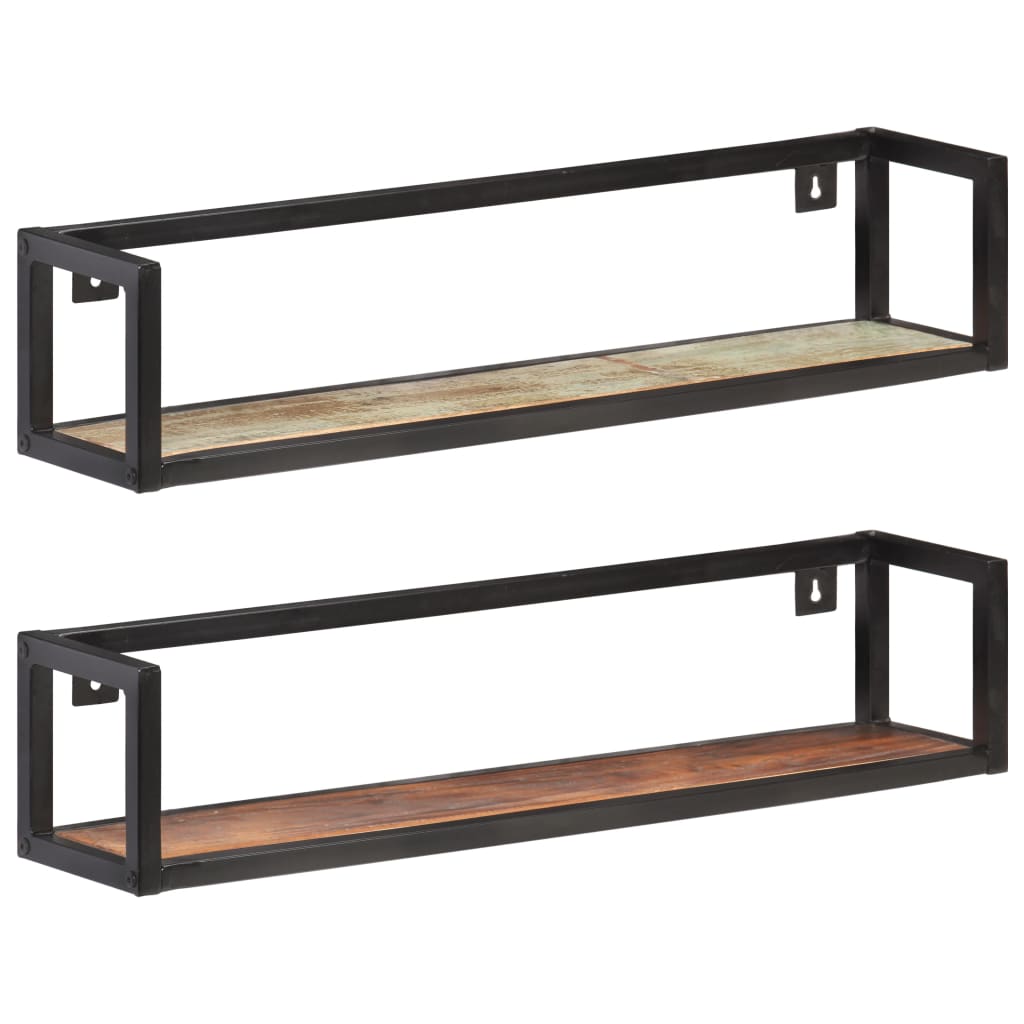 Berkfield Wall Shelves 2 pcs 80 cm Solid Reclaimed Wood