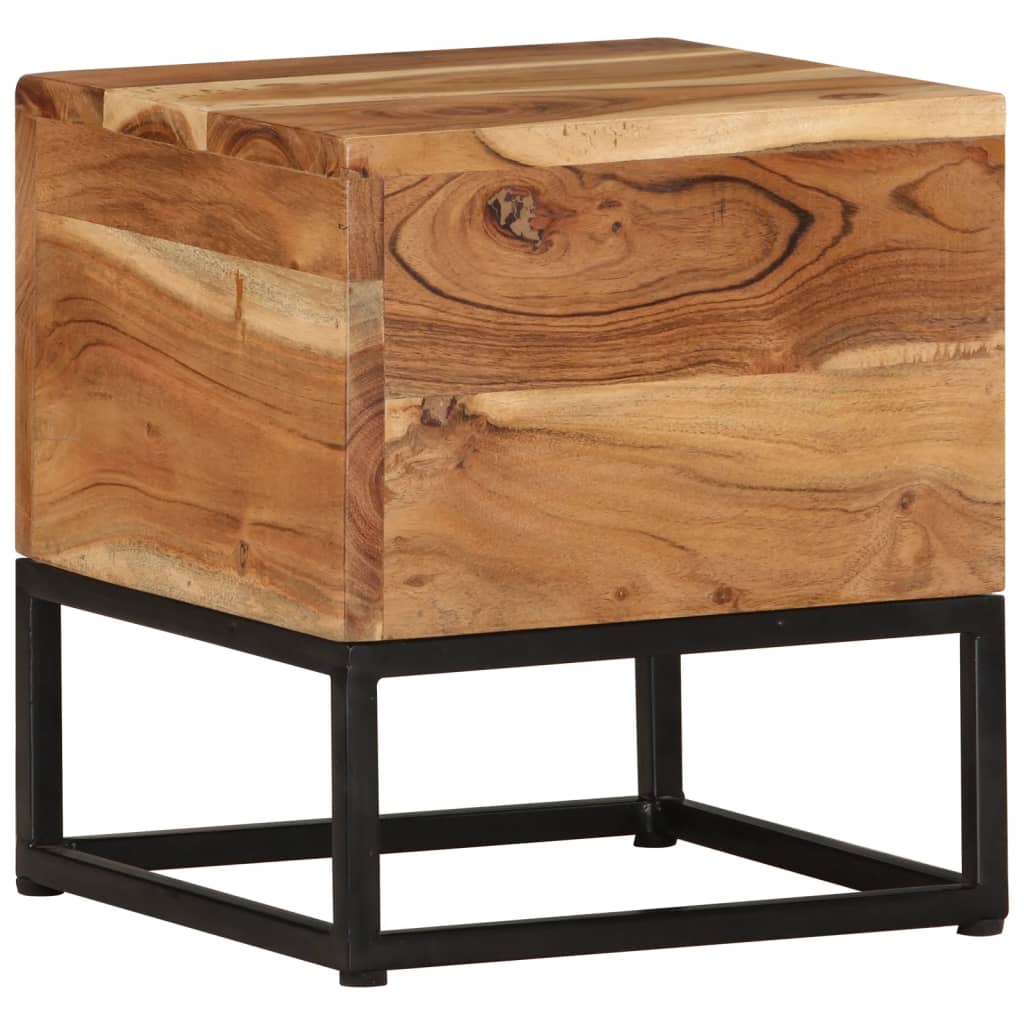 Berkfield Side Table 30x30x33 cm Solid Acacia Wood