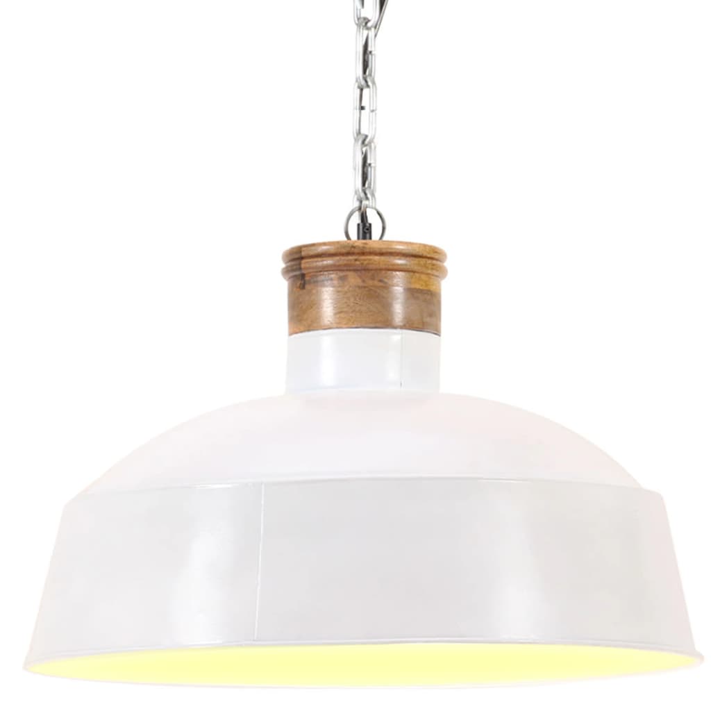 Berkfield Industrial Hanging Lamp 42 cm White E27