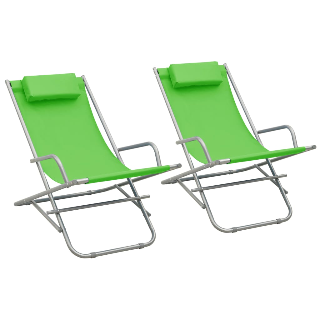 Berkfield Rocking Chairs 2 pcs Steel Green