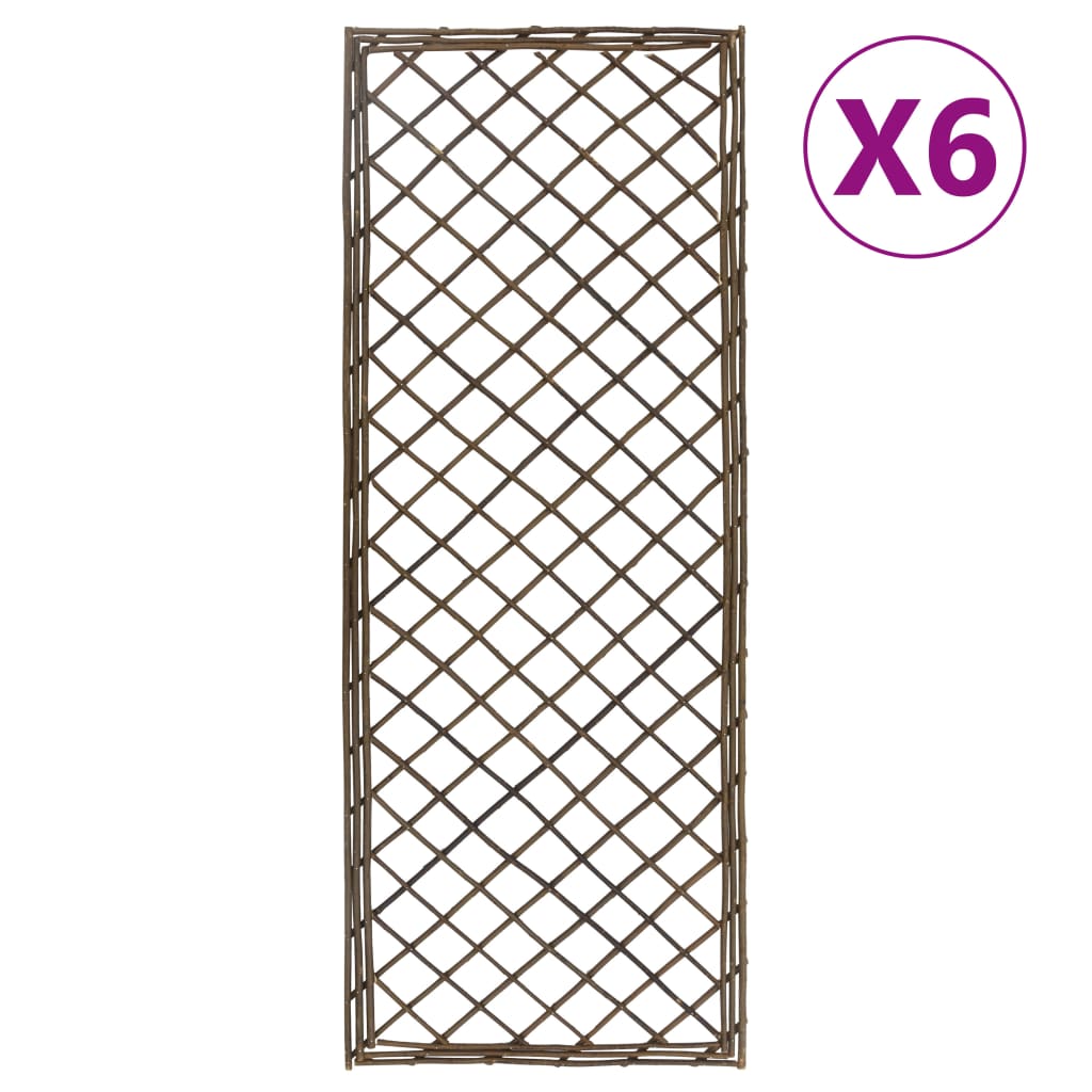 Berkfield Garden Trellises 6 pcs 45x170 cm Willow