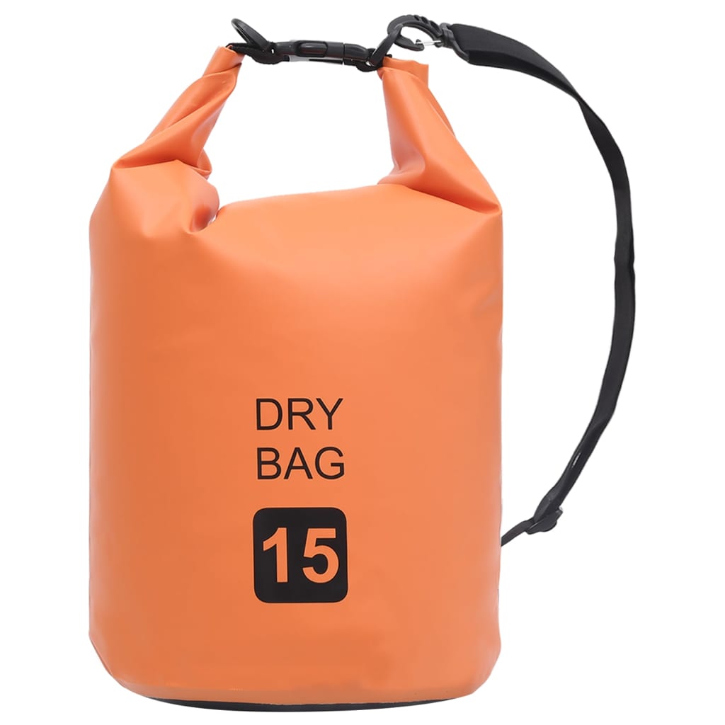 Berkfield Dry Bag Orange 15 L PVC