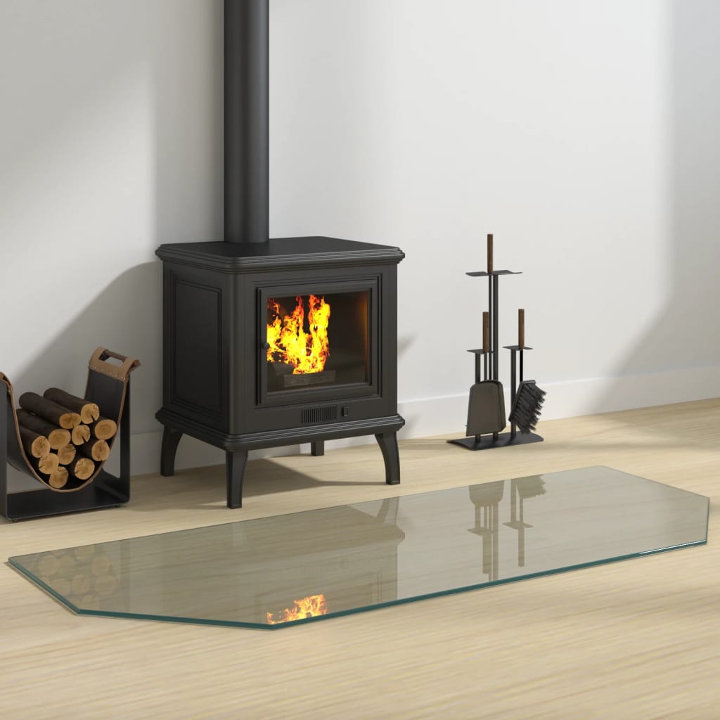 Berkfield Fireplace Glass Plate Hexagon 120x50 cm