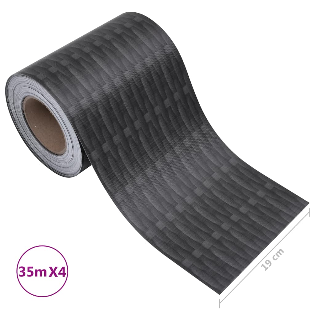 Berkfield Garden Privacy Screens 4 pcs PVC 35x0.19 m Rattan Pattern