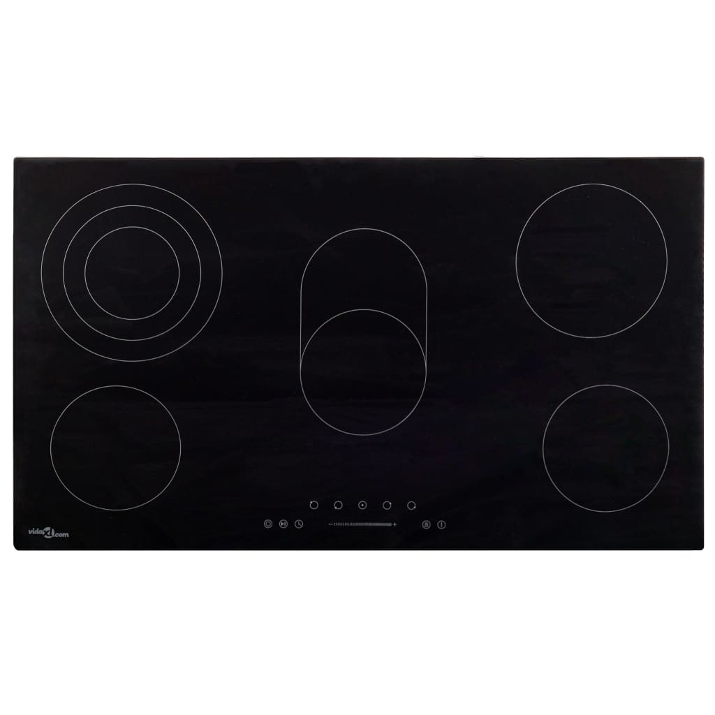 Berkfield Ceramic Hob with 5 Burners Touch Control 77 cm 8500 W
