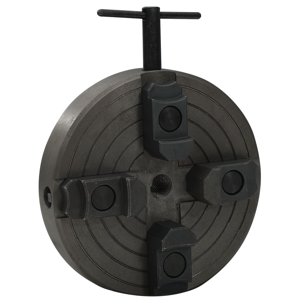 Berkfield 4 Jaw Wood Chuck with M18 Connection Steel Black 150x63 mm
