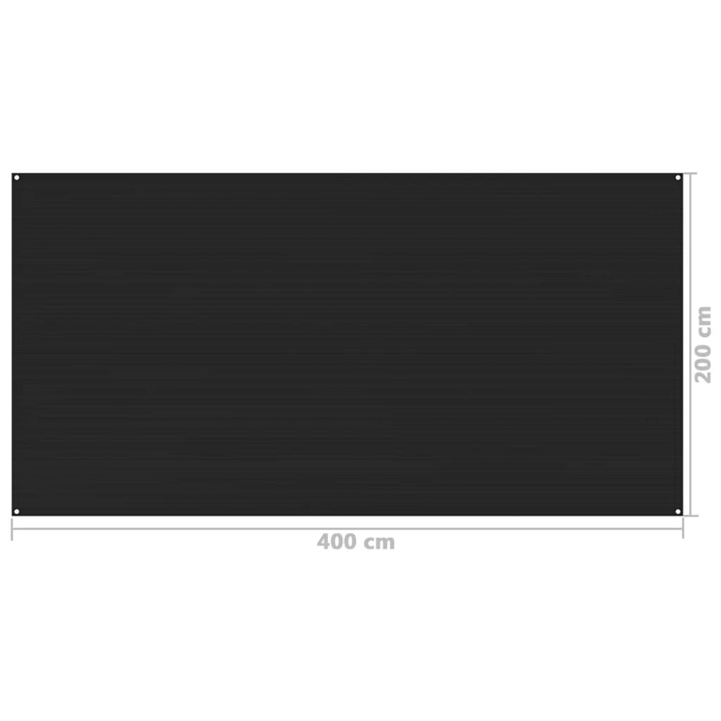 Berkfield Tent Carpet 200x400 cm Black
