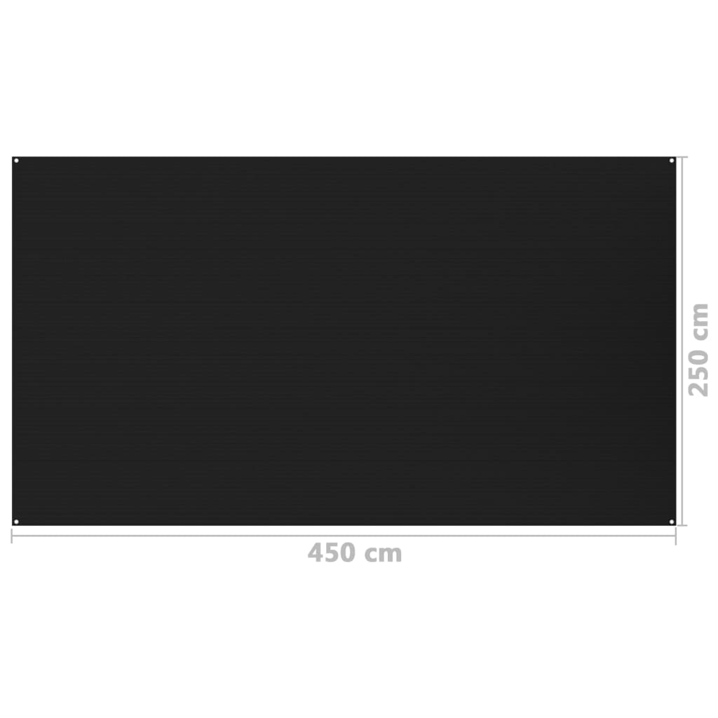 Berkfield Tent Carpet 250x450 cm Black