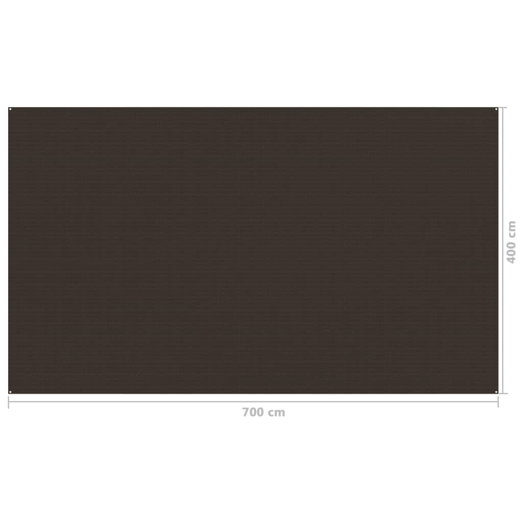 Berkfield Tent Carpet 400x700 cm Brown