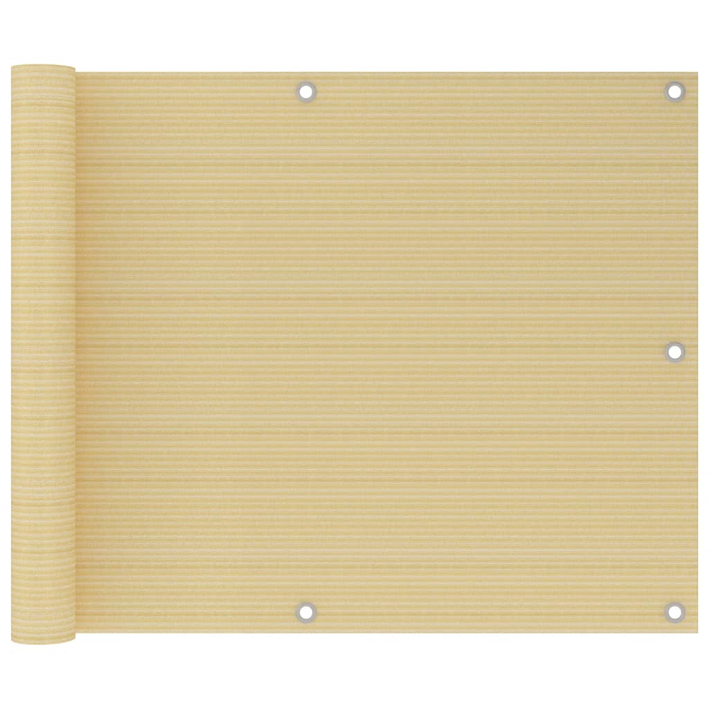 Berkfield Balcony Screen Beige 75x300 cm HDPE