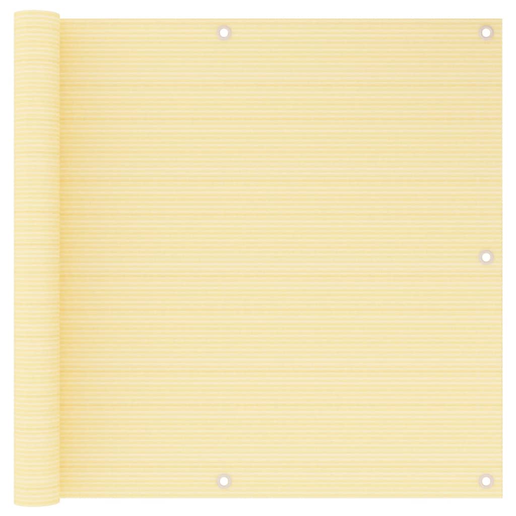 Berkfield Balcony Screen Beige 90x500 cm HDPE
