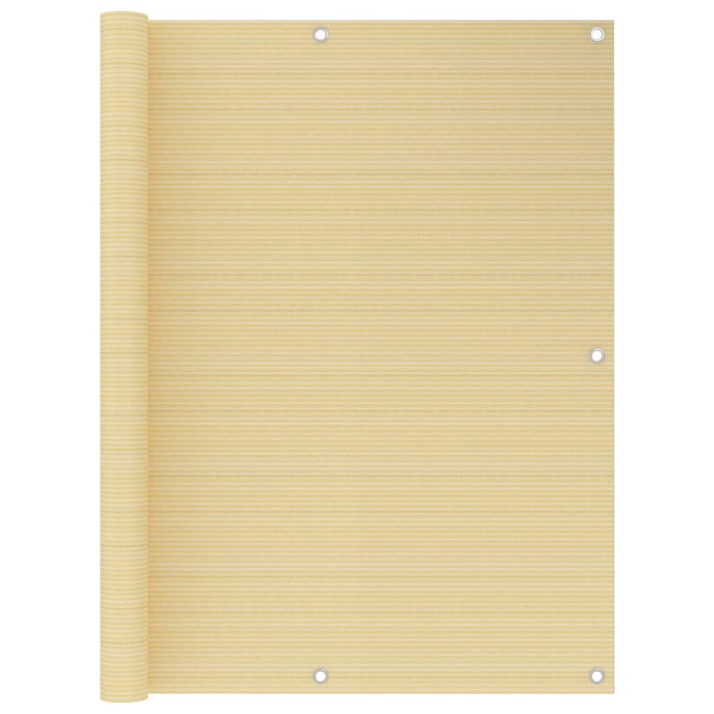 Berkfield Balcony Screen Beige 120x400 cm HDPE