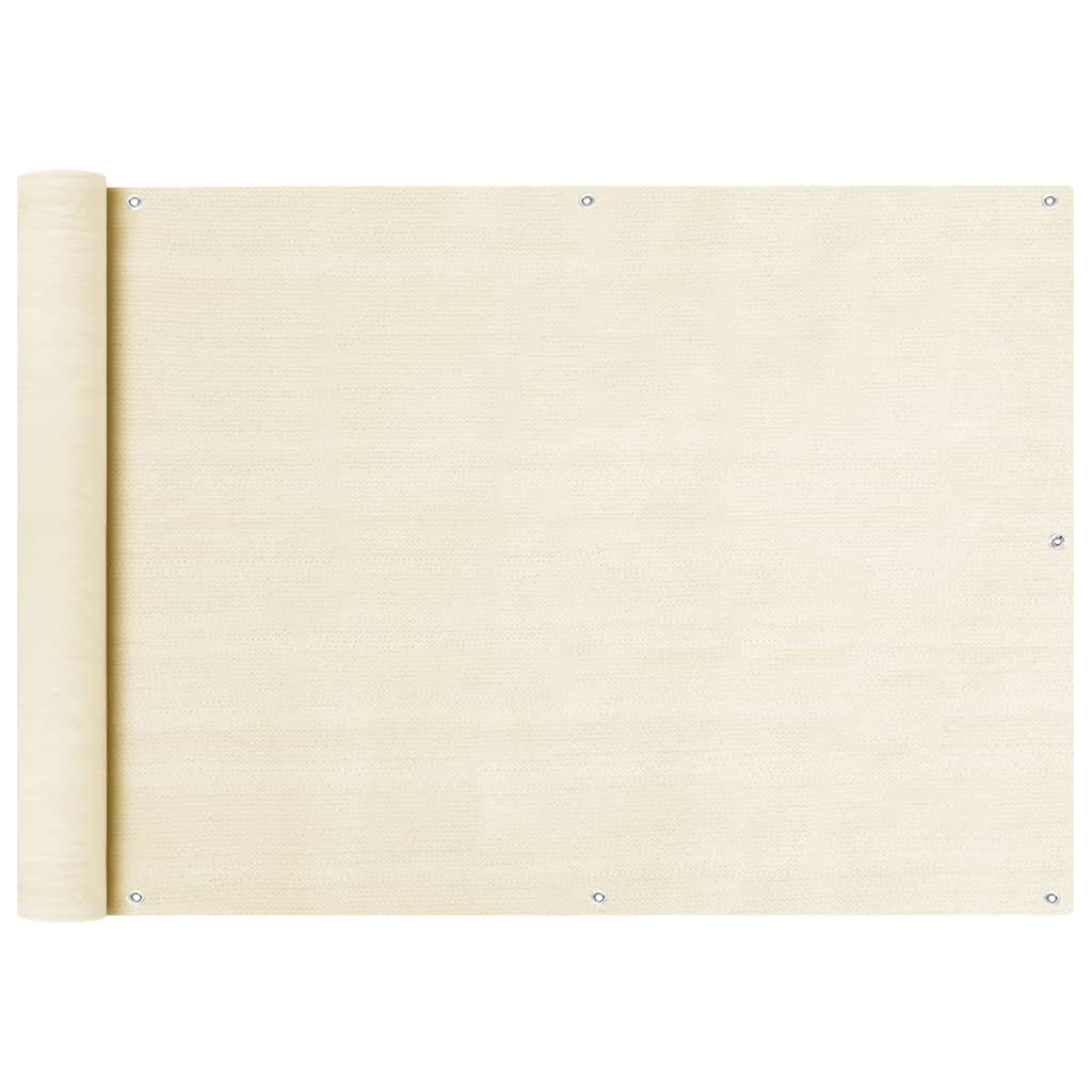 Berkfield Balcony Screen Cream 75x600 cm HDPE