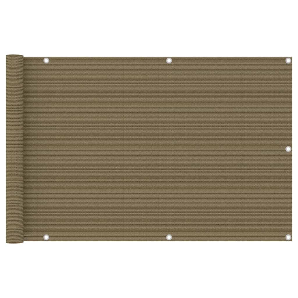 Berkfield Balcony Screen Taupe 90x600 cm HDPE