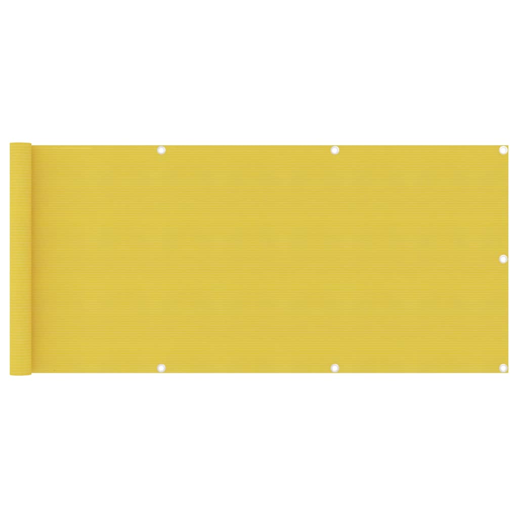 Berkfield Balcony Screen Yellow 75x500 cm HDPE
